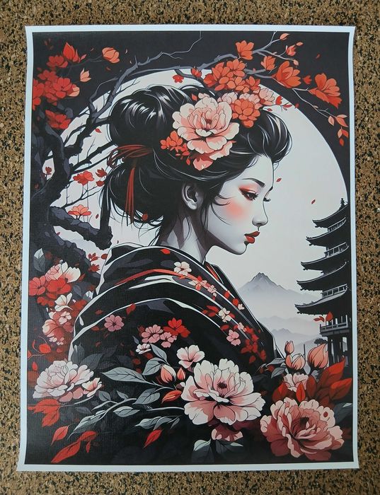 Poster - Geisha (tela, 30x40 cm)
