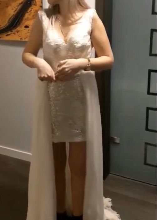 Suknia ślubna jedwab swarovski Viola Piekut Daisy/Erietta pilne
