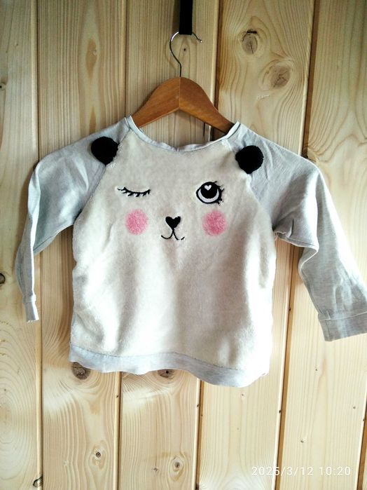 bluza dla dziewczynki z misiem