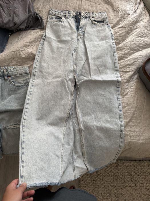 Спідниця міді денім