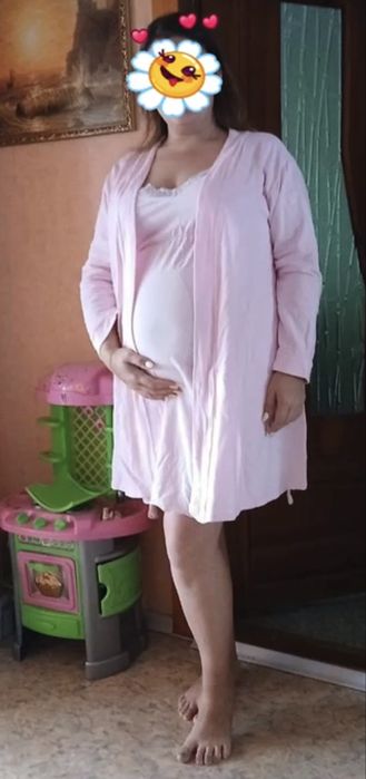 Продам комплект для вагітних/годуючих халат+сорочка