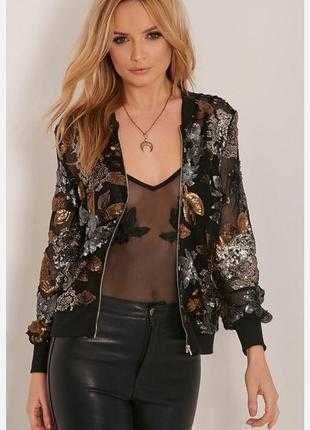 Лёгкая куртка бомбер с пайетками, bcbg maxazria сатиновый пиджак, хаки