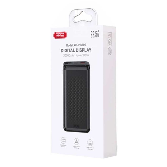 ПаверБанк Power Bank XO PB309 22.5W Digital,швидка зарядка