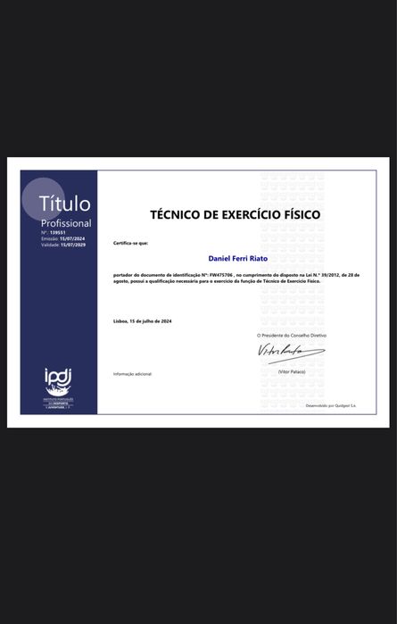 Personal Trainer Certificado - Cascais-Estoril