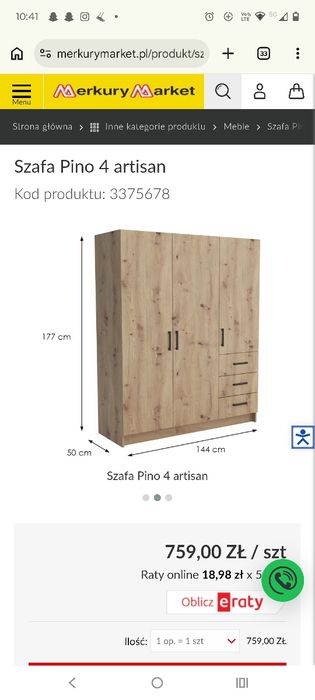 Szafa ubraniowa duza