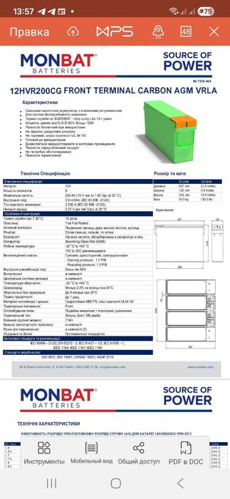 Гелевые аккумуляторы Monbat 100Ah, 110Ah, 200Ah, 250Ah