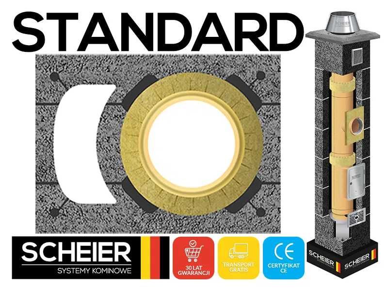 Komin ceramiczny systemowy system kominowy KW fi 200 6m Standard 36x50