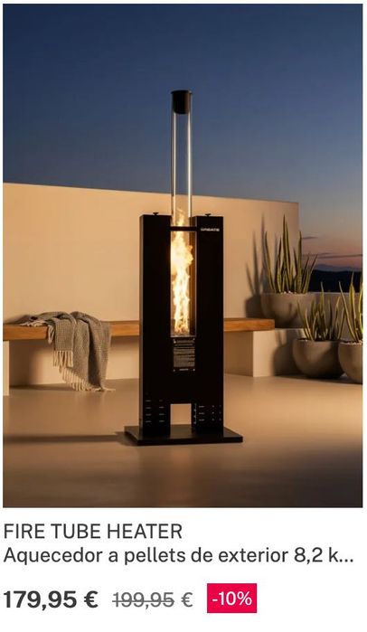 3x Aquecedores de Exterior a Pellets (Design Fire Tube) Novos Montados