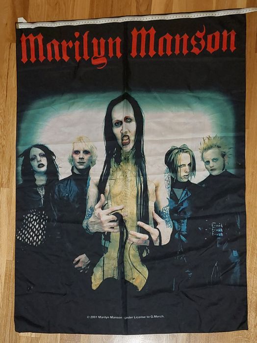 Bandeira Marilyn Manson Guns God and Goverment