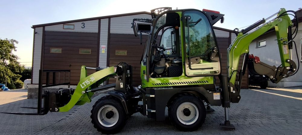 NOWA KOPARKO-ŁADOWARKA TL15-20  Nowa koparko-ładowarka TL15-20 | Kubota D1703 | 4x4 | 1000 kg udźwigu