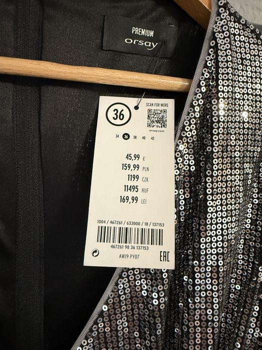 Sukienka cekinowa cekiny srebrna wesele sylwester urodziny