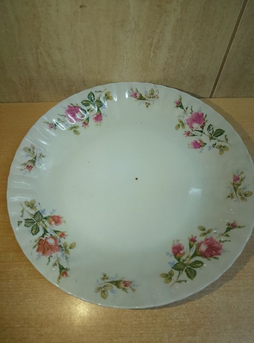 Talerz płaski płytki głęboki stara porcelana PRL Chodzież