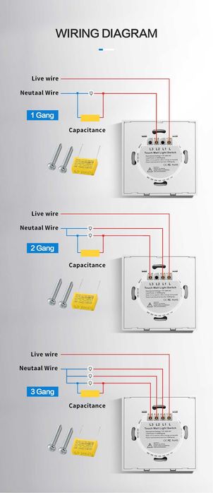 Interruptor Touch / de toque.