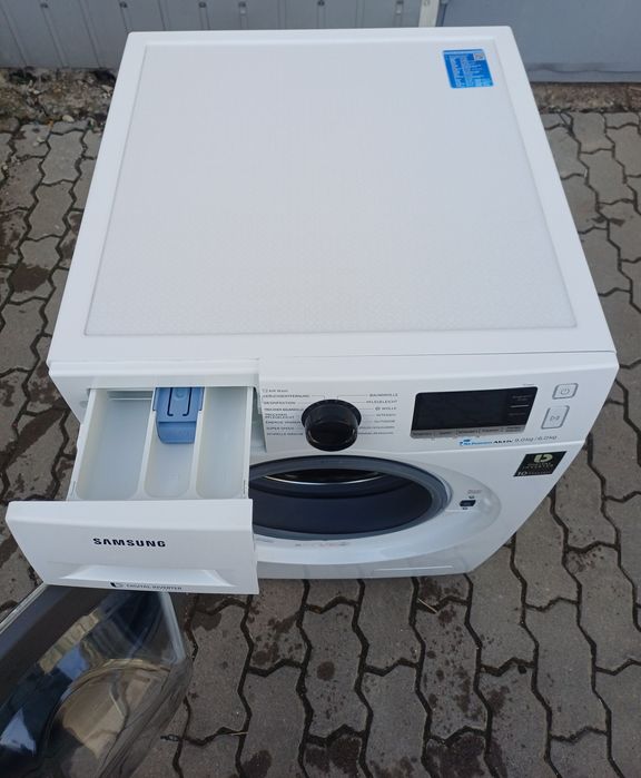 Пральна машина з сушкою Самсунг Samsung WD91J6A00AW 9/6 кг прально-сушильна машинка б/в вживана інвертор