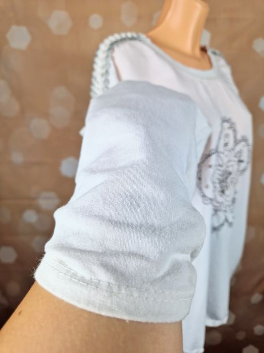 Biała bluzka new collection włoska XL 42 bawełna duży rozmiar