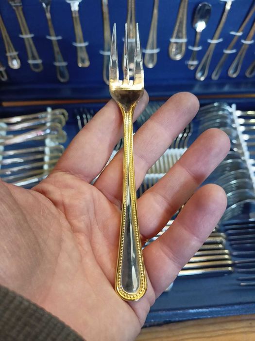 Faqueiro Filete Banho Ouro 24K 130 Peças