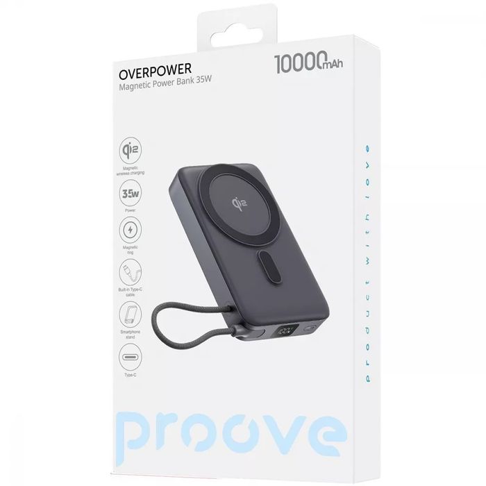 Портативна Батарея Proove OverPower 35W 10000mAh Qi2