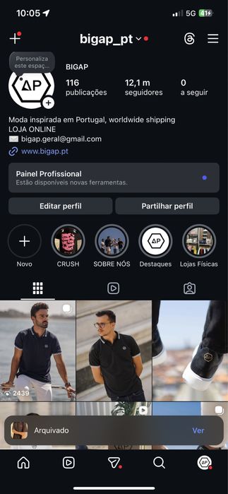 Trespasse marca de roupa com 12k seguidores - Resgistada com Stock