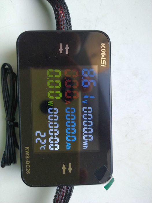 Ваттметр кулонометр тестер ємності KWS-DC26 - дисплей заряду батареї