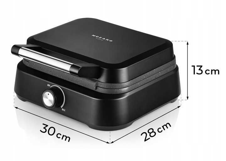 NOWA Gofrownica 2200W MOCNA 2 Chrupiące Gofry nieprzywierająca powłoka