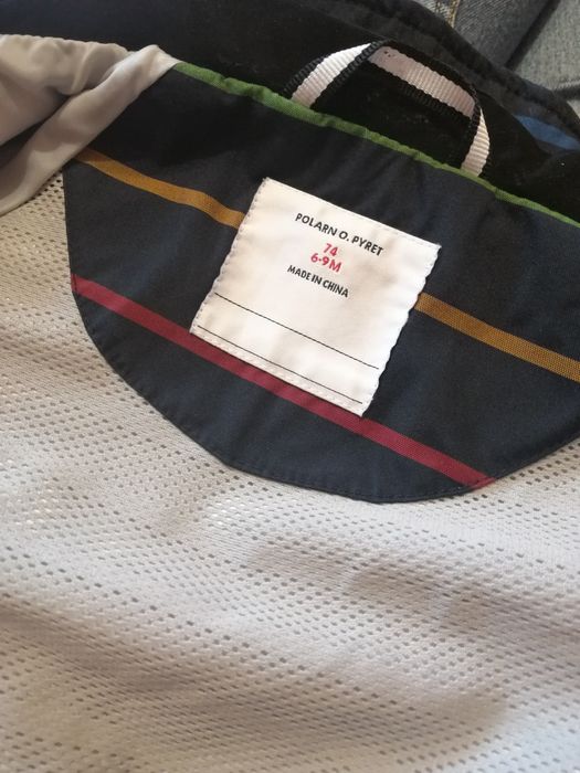 Jesienna kurtka chłopieca wiatroszczelna 74 cm Polarn O. Pyret