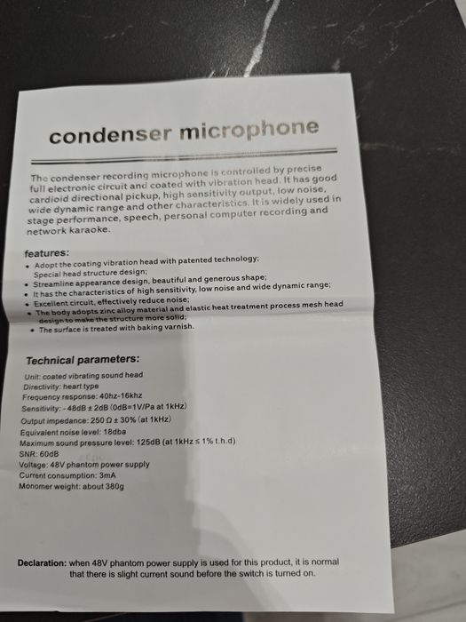 Mikrofon profesjonalny KTES kms 105