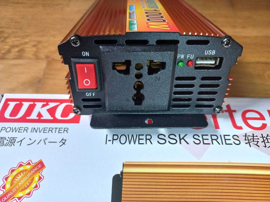 Інвертор 24 220 преобразователь 24 220 вольт 1000вт перетворювач