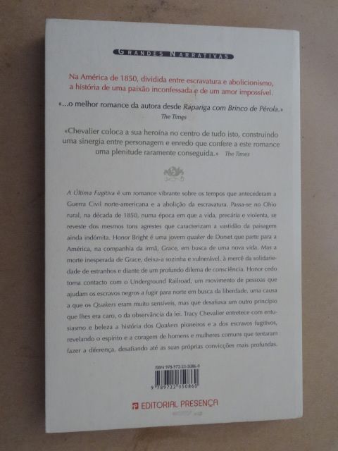 A Última Fugitiva de Tracy Chevalier - 1ª Edição