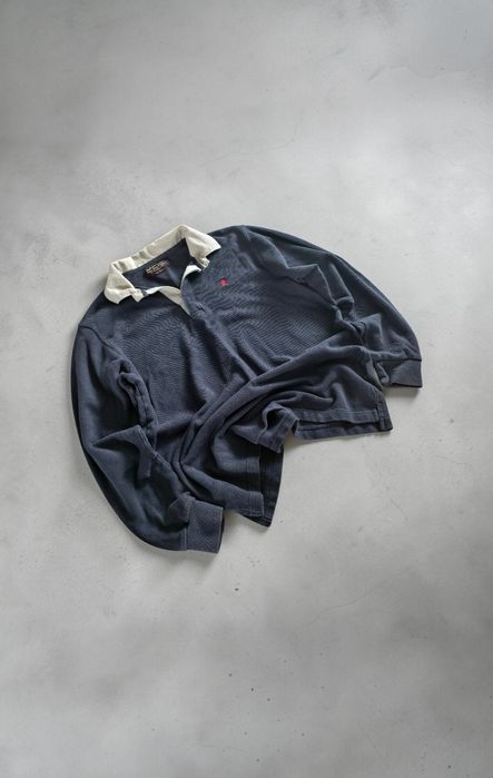 Marlboro Classics Vintage Longsleeve Rugby Polo | 100% Bawełna | Rozmiar M