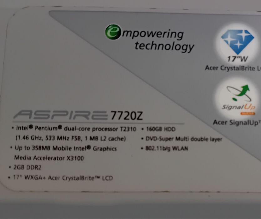 Acer 17" Laptop Screen64751293240194121