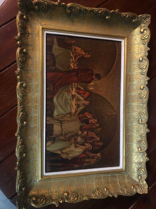 Quadro Antigo com Moldura Dourada64584394499970120