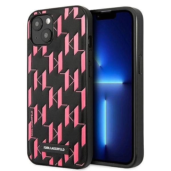 Etui Karl Lagerfeld Monogram Plaque na iPhone 13 / 14 / 15/6,1" - różo
