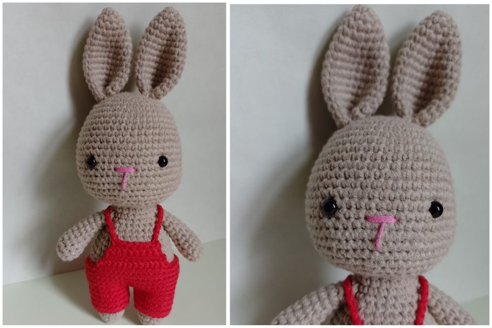 Królik. Szydełkowa zabawka. Do metryczki