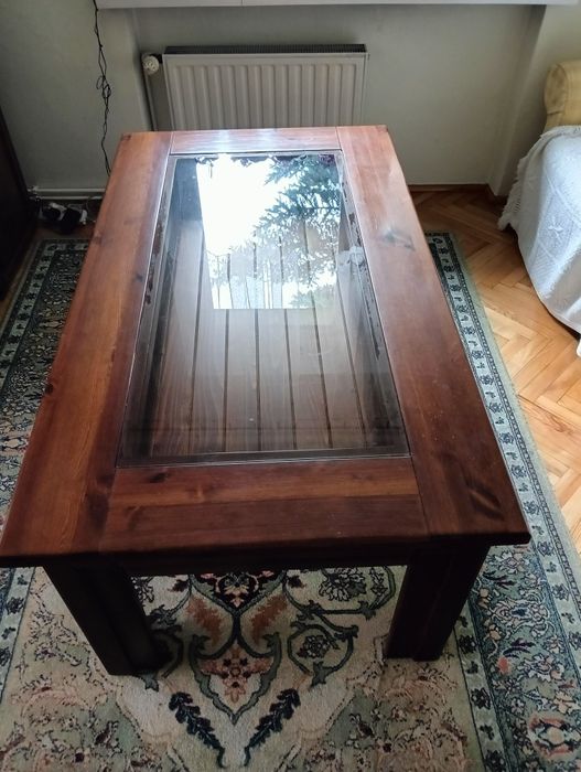 Stół kawowy z litego drewna