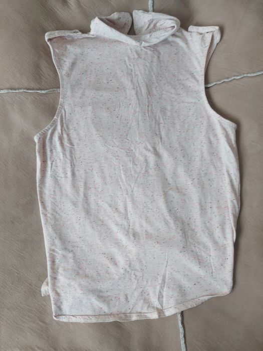 Koszulka top boho wiązana M kieszonka