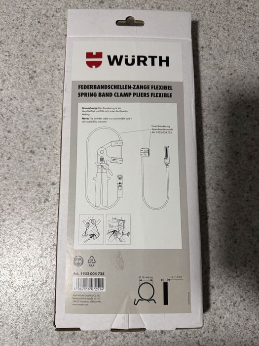 Szczypce do opasek spreżystych z naciagiem linki