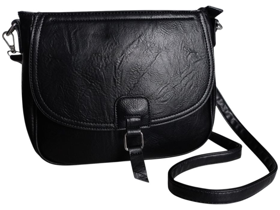 Torebka Damska, Modna Listonoszka Na Ramię, Czarny, Miejska A5