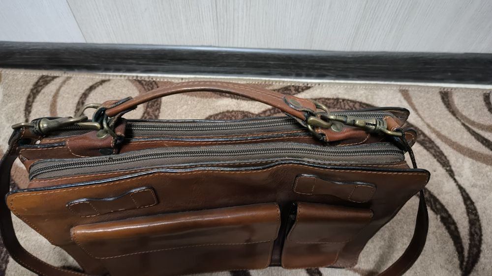 Деловой кожаный портфель Linea Italian