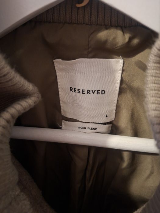 Płaszcz męski krótki z wełną Reserved