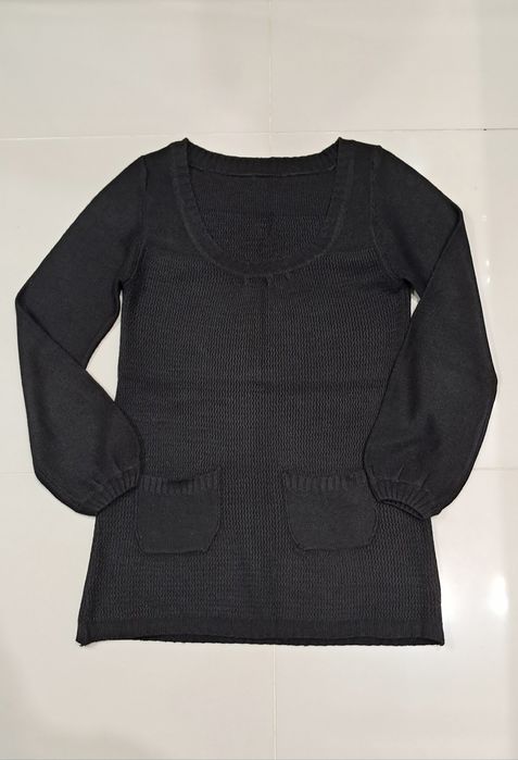 Sweter brązowy z kieszonkami