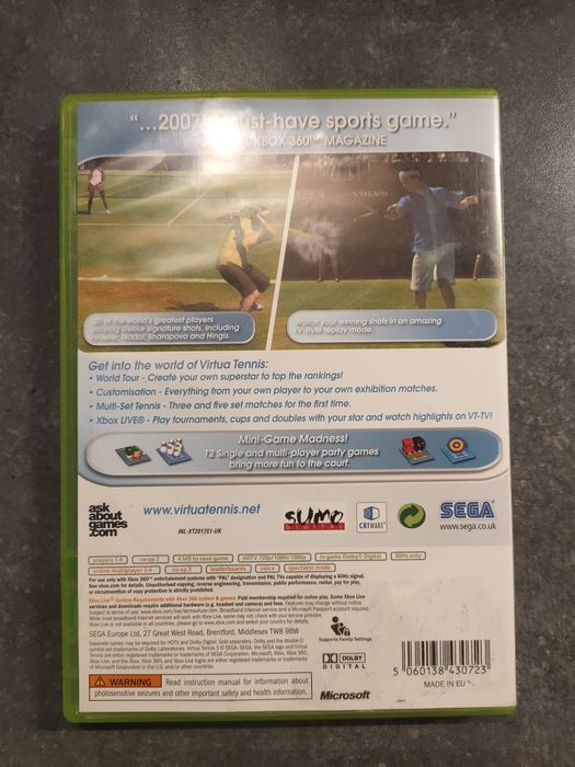 Virtua tennis 3 Xbox 360