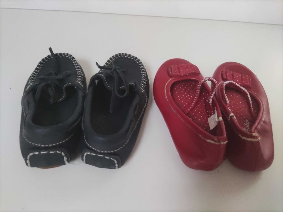 Sapato mocassim e saberina 21 e 22
