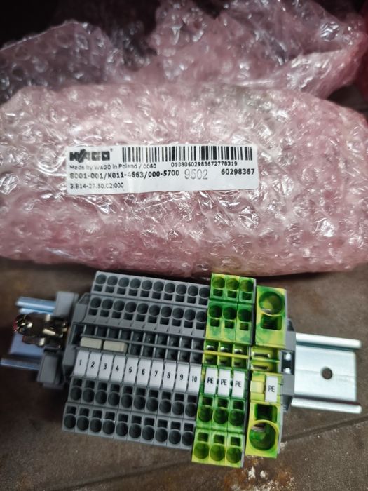 Złaczki spreżynowe wago na szynę din