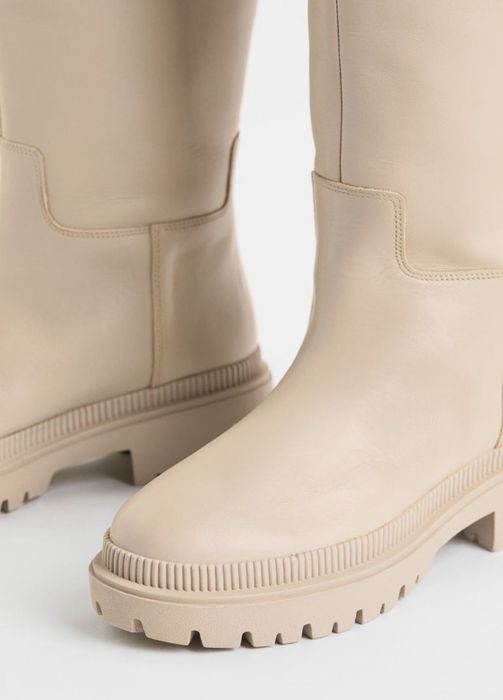 Чоботи, черевики  H&M шкіряні бежеві