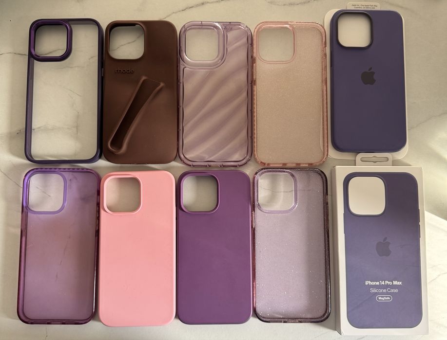 iPhone 14 Pro Max Deep Purple 128GB wraz z zestawem 8 etui i folią