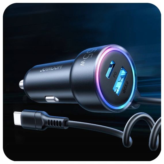 Szybka Ładowarka Samochodowa Usb Usb-C 60W Qc Pd 3.0 + Kabel Usb-C