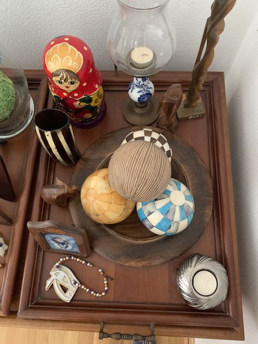 Carrinho e móvel bar em madeira de cerejeira maciça