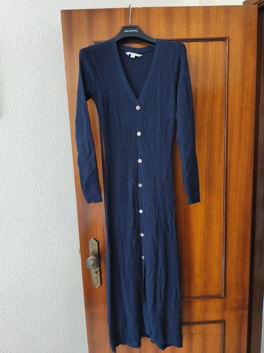 Vestido casual azul marinho