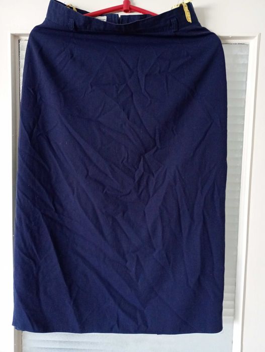 Granatowa spódnica, midi,ołówkowa, rozmiar 38