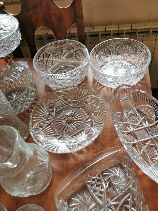 Kryształ PRL duży komplet